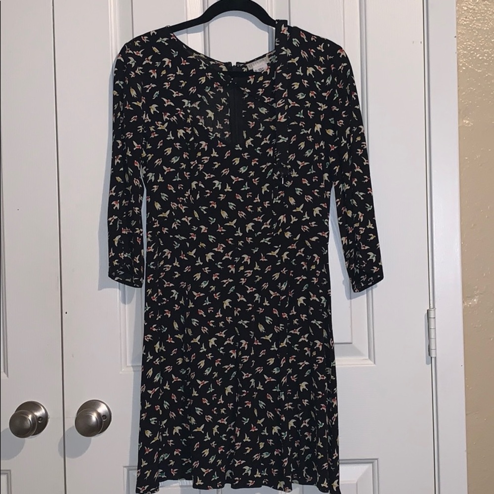 Dress with tiny birds